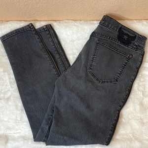 Andrew Charles black vintage wash faux zipper detail 31 jeans